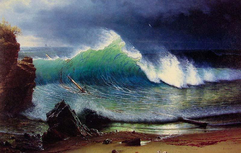 Albert Bierdstadt The Shore of the Turquoise Sea Germany oil painting art